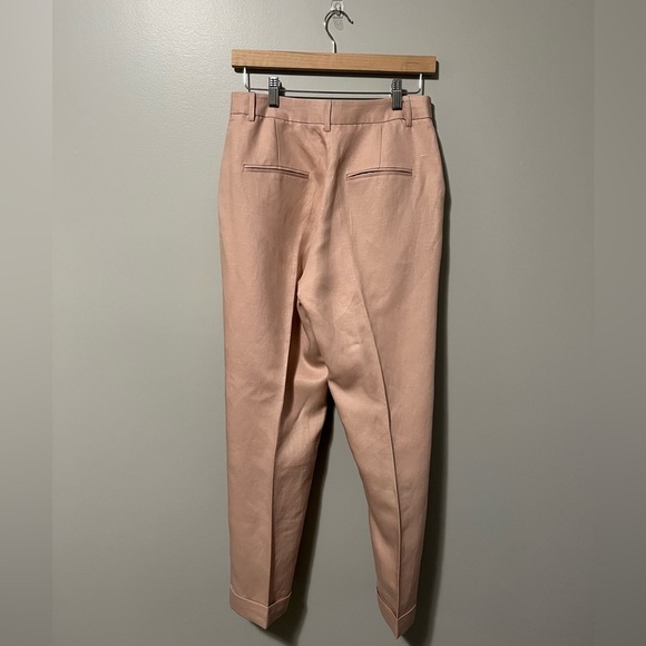 Frank And Oak High Waist Ankle Linen Blend Pant Cuffs - Picture 5 of 10